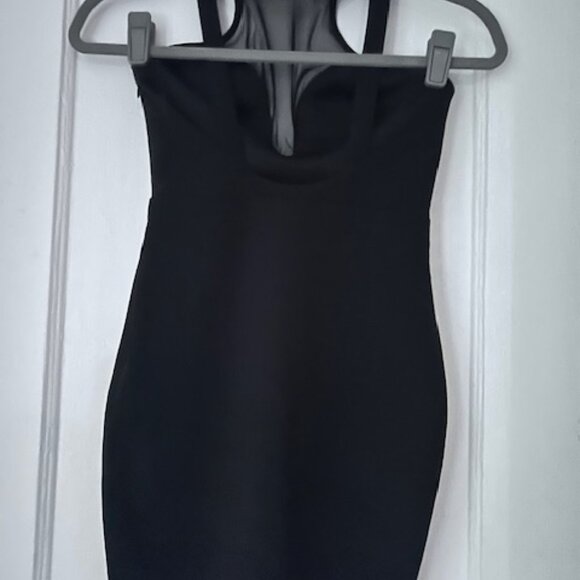 "SEEK" Fitted Black Mesh Dress - Picture 2 of 2